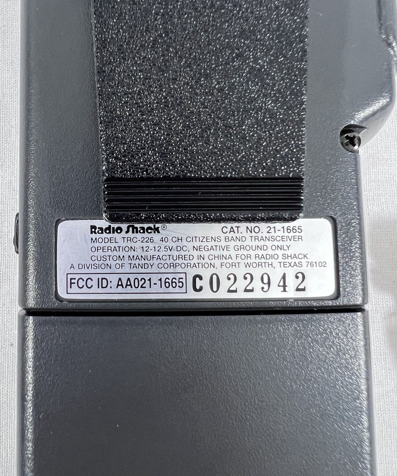 RadioShack TRC-226